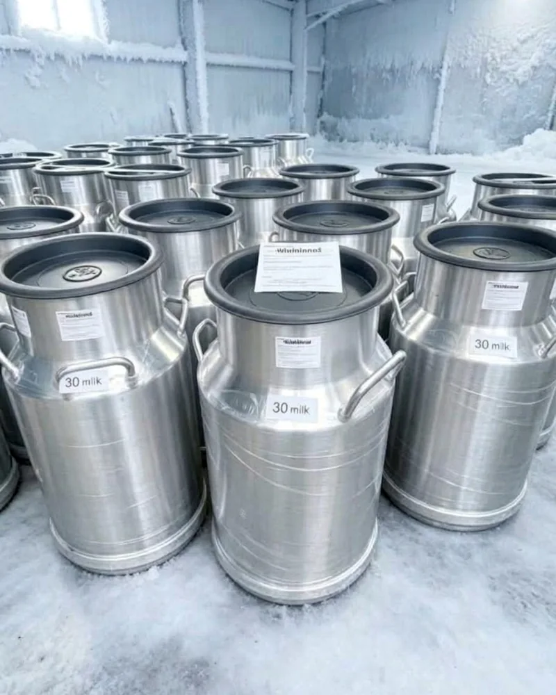Cantinas de aluminio de 30 litros con tapa de caucho para producción