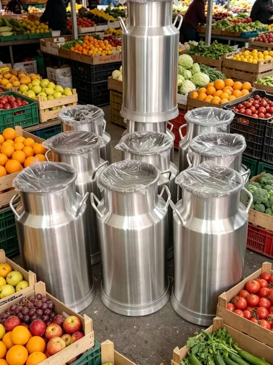 Cantinas de aluminio en entorno de trabajo