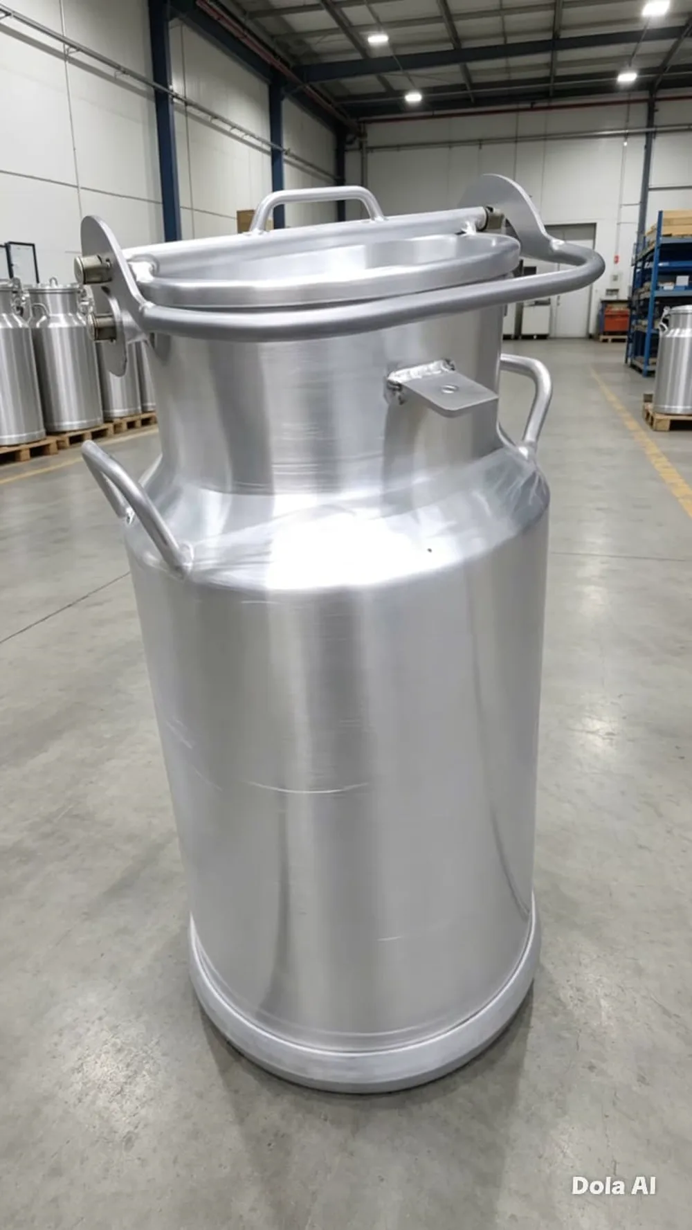 Cantina de aluminio 40 litros, tapa hermética abierta