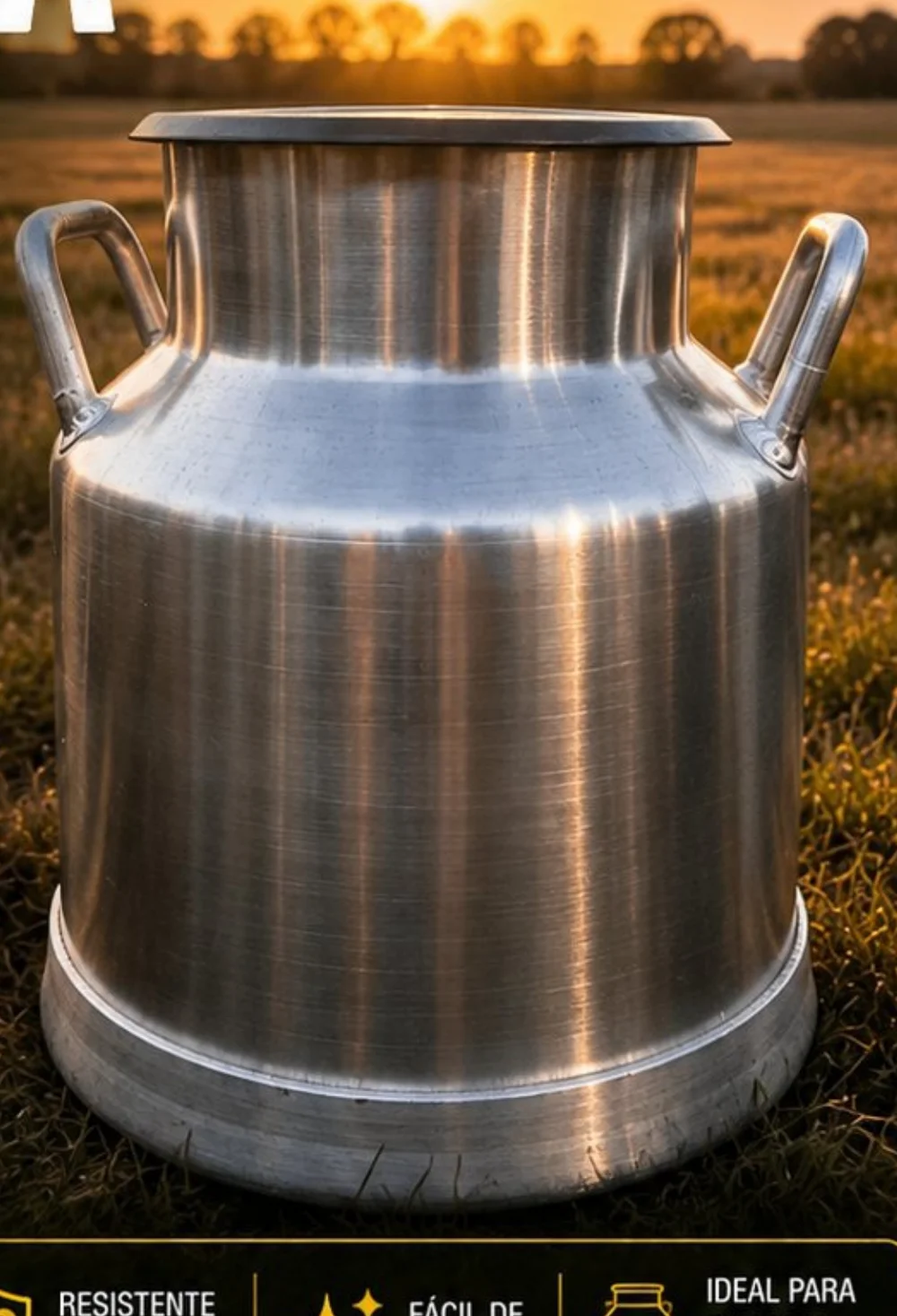 Cantina Popocha de aluminio 13 y 15 litros, tapa de caucho