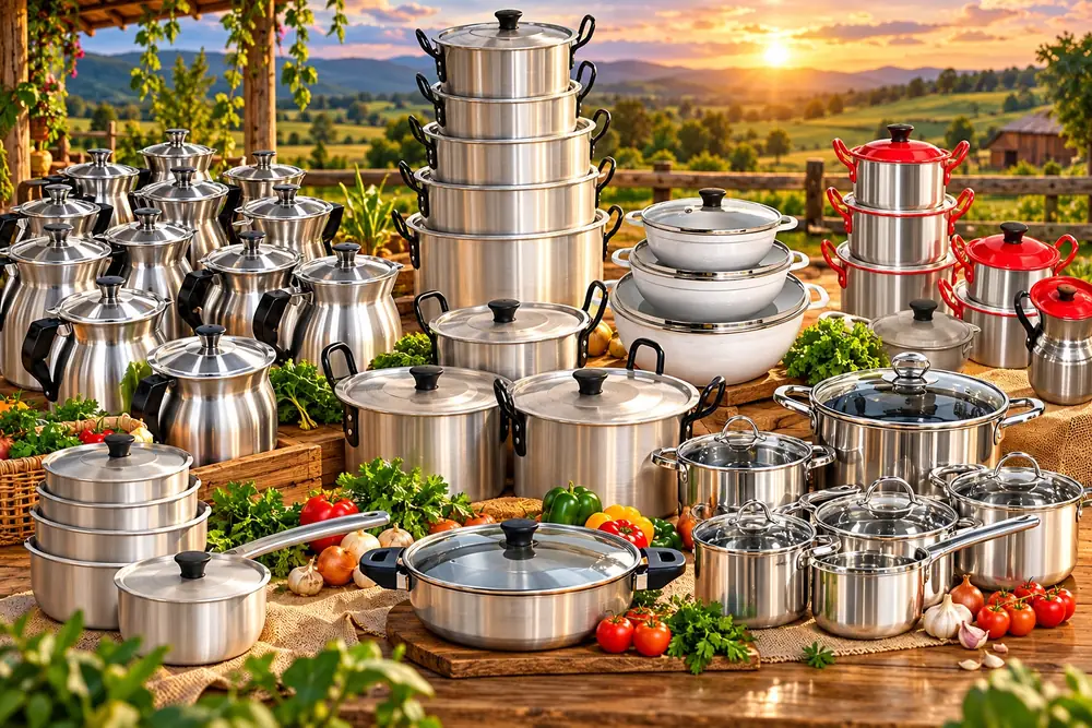 Catálogo de ollas y productos de aluminio de Hogar y Campo Colombia