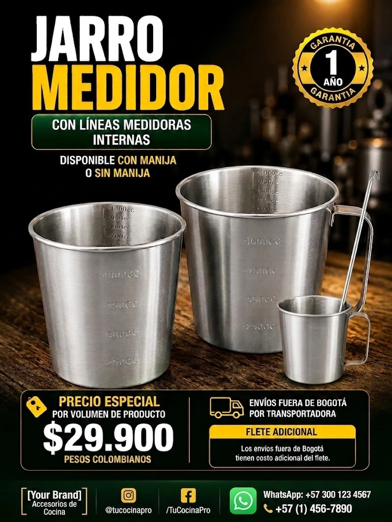 Ficha completa jarro medidor de aluminio
