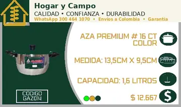 Aza premium # 16 CT color, código GAZ014