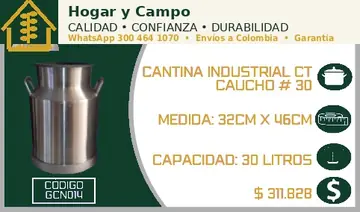 Cantina industrial CT caucho # 30, código GCN014