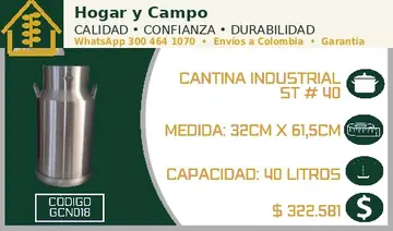 Cantina industrial ST # 40, código GCN018