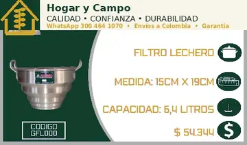 Filtro lechero, código GFL000