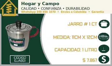 Jarros de aluminio Hogar y Campo