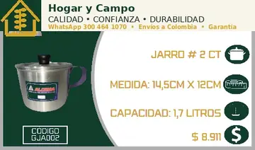 Jarro # 2 CT, código GJA002