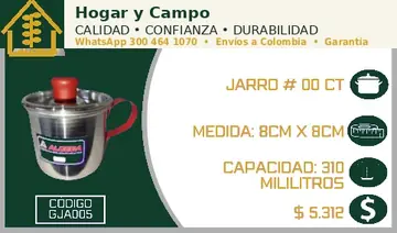 Jarro # 00 CT, código GJA005