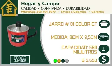 Jarro # 01 color CT, código GJA006