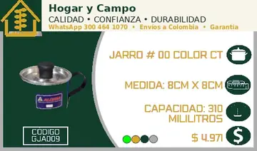 Jarro # 00 color CT, código GJA009