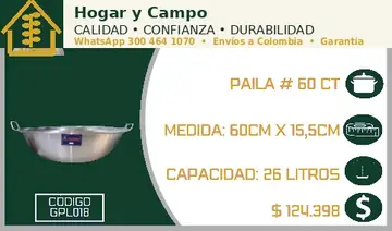 Paila # 60 CT, código GPL018