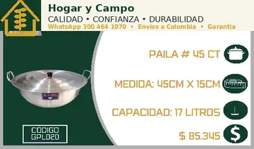Paila # 45 CT, código GPL020