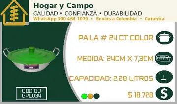 Paila # 24 CT color, código GPL034