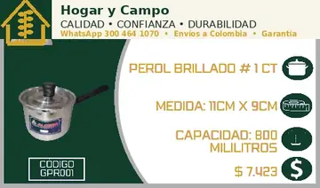 Peroles de aluminio Hogar y Campo